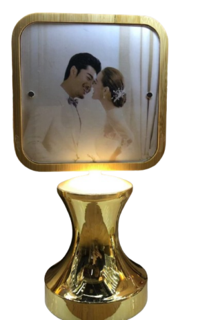 Table Lamp with Rotating Photo Frame/Rectangle Shape